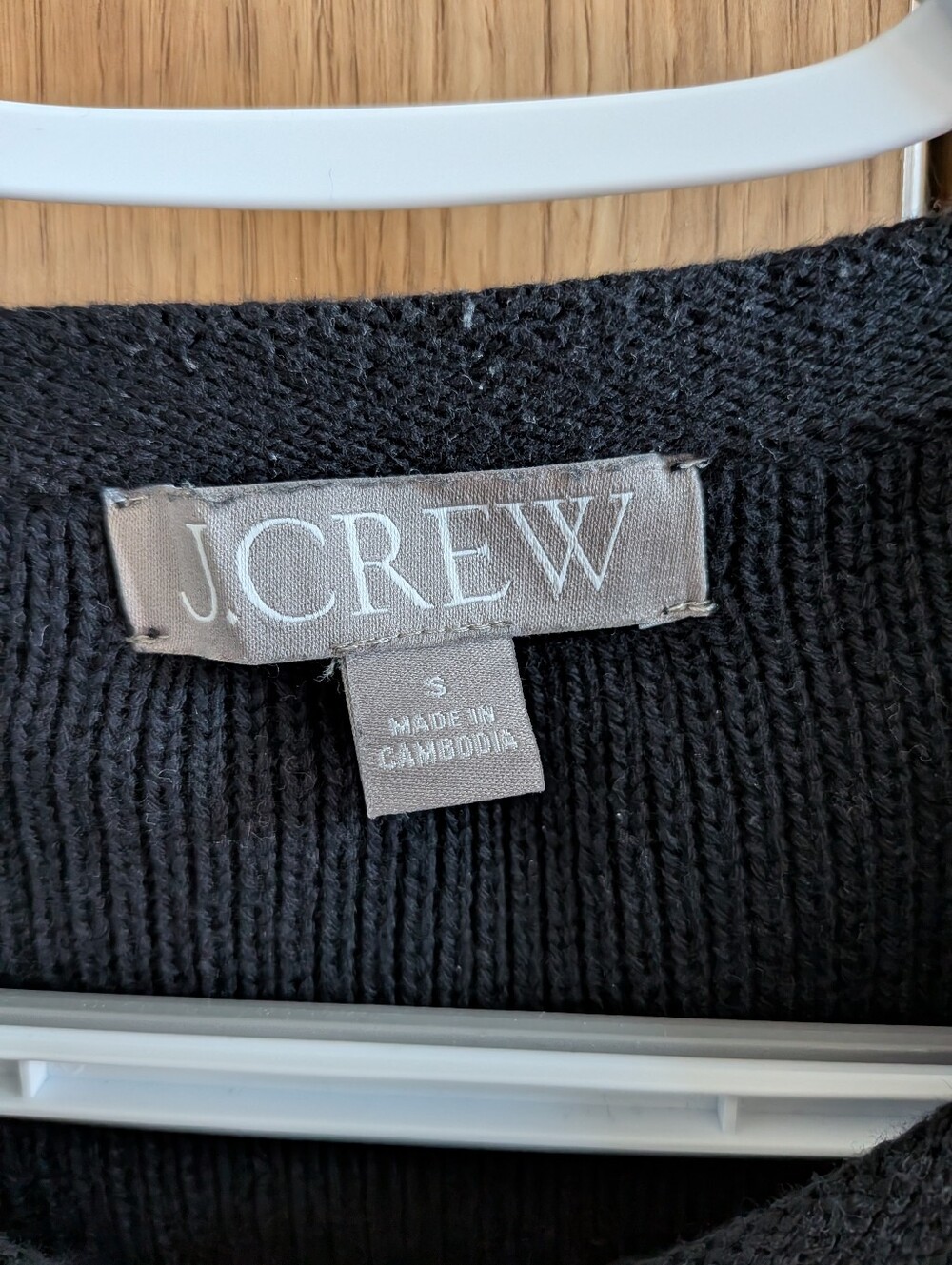 J. Crew size S Black Emilie Cropped Sweater Lady Jacket - Picture 4 of 5